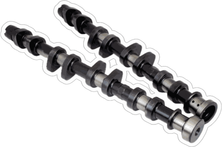 A pair of aftermarket camshafts